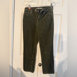 Lands' End Green Corduroy Straight Leg Jeans